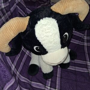 Plush Bull Toy - Black and White
